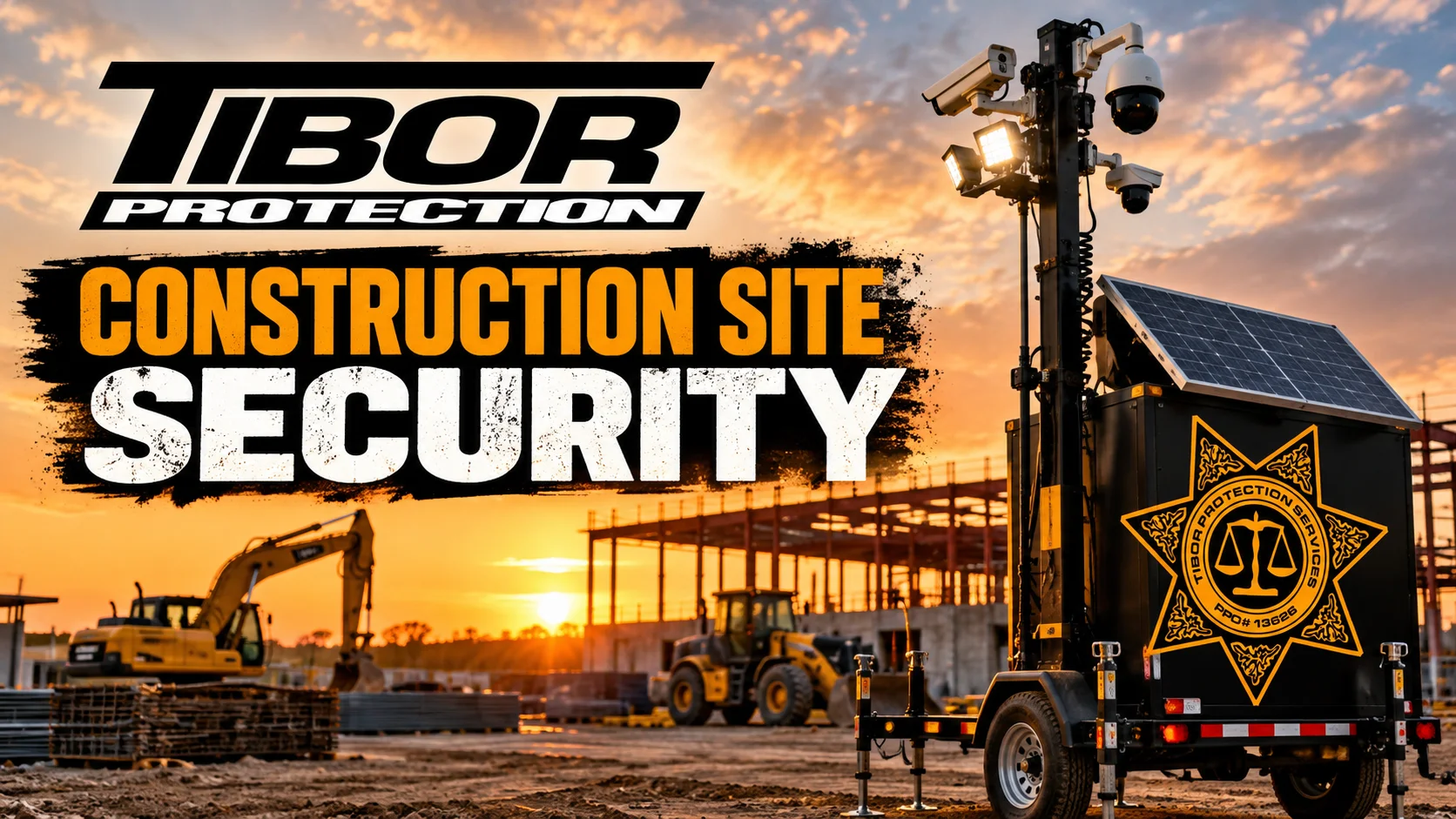 Mobile surveillance system protecting construction equipment and materials at a construction site